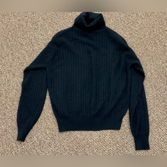 Women’s Small Petite Leyla Mitra 100% Cashmere Turtleneck Sweater - Picture 3 of 12